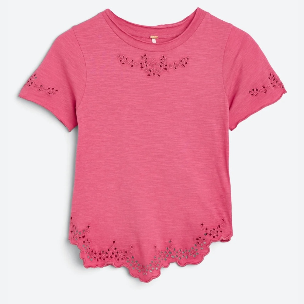 NWT Free People Call Me Baby Tee - Berry Twist / Red Berry
